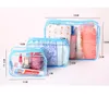 Organisateur de maquillage transparent sacs de lavage de bain sac de rangement fermeture à glissière diverses spécifications de couleur pratique étanchéité à l'eau RRD11364