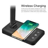 مصابيح الجدول مصباح LED Eyecaring مع منفذ USB تعتيم مكتب Fast Wireless Charger2562644