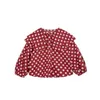 Vestiti per bambina per bambini Camicetta di moda Ragazza Abbigliamento primavera estate Carino Polka Dot Baby Girl Top Camicia a maniche lunghe in cotone Camicetta 210713