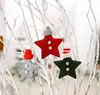 Árvore de Natal enfeites de malha chapéu de cinco pontas de estrela de cinco pontas pingente decorações de xmas cerca de 10 * 13cm 3 cor dd630