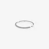 Feiner Schmuck, authentischer Ring aus 925er-Sterlingsilber, passend für Pandora-Charm-Armreif mit strahlenden Herzen, mit luftblauer Emaille und klarem CZ, Verlobungsringe zum Selbermachen