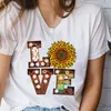 女性のTシャツの女性TShirts Love Love Plant Trenesかわいい90S女性のグラフィックファッション漫画印刷TトップスタイリッシュなOネックシャツティー