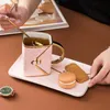 Cups Spodki Gold-Malowane filiżanki kawy i spodek Zestaw Kreatywny Torba Modelowanie Ceramiczne Kubek Boba Turecki