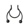 Nasenring Fake Septum Piercing Edelstahl Clip Hoop Nasenringe Gold Ohrstecker Sexy für Frauen Nicht durchbohrter Körperschmuck