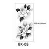 Croquis fleur tatouage autocollant croquis tatouage autocollant papier Rose fleur noir et blanc fleur tatouage