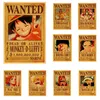 Väggklistermärken en bit klassisk anime vintage affisch luffy zoro ville rum dekor konst kraft papper5964592