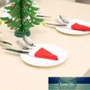 Рождественские украшения 11 шт. Декоративные мини Santa Hats Forks Bag Tableware нож для хранения инструмента шляпа крышка1