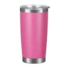 Mode 20oz Trinkbecher Tumbler mit Dichtungsdeckel Edelstahl Weinglas Vakuumisolierte Tasse Reise 18 Farben BY1688