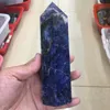 Decoratieve objecten Figurines Natural Blue Stone Pillar Crystal Stick Point Mace Healing Reiki Decoratie