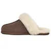 designer australian snow Half slippers scuffette ii woman classic Solid color fluff fuzz yeah slide womens girl lady winter flat australia fur Furry sliders 35-42