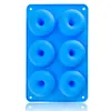 NEWSILICONE Donut Pan 6-holte Donuts Mold Non-Stick Cake Biscuit Bagels Mold Tray Pastry Bakken Tools RRF12163