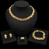 Earrings & Necklace Arrival African Jewelry Sets Heart XO Bracelet Dubai Gold Set For Women Wedding Party Ring