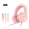 Gamer -Kopfhörer mit Mikrofon -Computer -Mikrofon -Gaming USB Wired Headset für Xbox PS4 Game Stereo HiFi Surround Sound G60 Luminous Ohrhörer