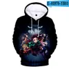 Kimetsu No Yaiba Bluzy Chłopcy Dziewczyny Bluzy Jesień Zima Dzieci Swetry Demon Slayer Hoodie Cosplay Y0903