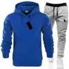 Hot 21 casual sportswear men woman 2-piece men's hooded sweatshirt and pants sportswear suit pullover hoodie tracksuits