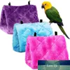 Nouvel hiver oiseau en peluche cabane tente lit suspendu nid cage hamac pour perroquet perroquet heureux cabane tente lit superposé Cage doux suspendu grotte prix usine conception experte qualité