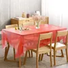 Disposable Cover Plastic Tablecloth Party Wedding Camping Portable Wipe Covers Tableware Kitchen Tools