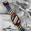 Two-tone Braided Silicone Strap for Apple Watch Colorful Sport Bracelet 38mm 40mm iwatch Band Series 6 SE 5 4 3 2