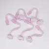 Tuyau de brûleur à mazout en verre à joint mâle rose 10 mm Bol plié Adaptateur de narguilés de tabac en pyrex Tuyaux de bong épais Fumer Shisha Tube Tuyau de fumée Accessoires Jumbo