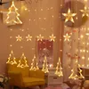 Elk Bell String Light LED Christmas Decor For Home Hanging Garland Christmas Tree Decor Ornament Navidad Xmas Gift Year 211104