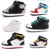 3 pairs / lot! Babyleer Hoge Top Sneakers Crib Infant First Walkers Boots Designer Schoenen Kids Slippers Peuters Soft Sole Slip-on Slipper
