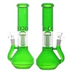 Atacado Big Perc Glass Tobacco Bongs Hookah Gourda grossa verde fumegante fumante plataformas de óleo Bubbler cinzas apanhadores bong