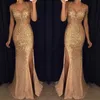 Stil Kleider Frauen Sexy Langes Kleid Ärmellose Pailletten V-Ausschnitt Top Tanz Hochzeit Abschlussball Party Nacht Brautjungfer Mode Vestid