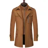 Autunno Inverno Abbigliamento per uomo Soprabito Cappotto invernale di lana Cappotto di lana Uomo Moda Giacca di lana calda Uomo Trench Uomo Giacca casual 211122