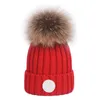 2021 haut de gamme marque pur coton chapeau sans bord hiver ski pull chapeau chaud tricoté bonnet front marque boule de laine en peluche