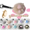 Kvinnor Creative Real Mink Fur Cat Paw Keychain Söt väska charmprydnader mjuka pompom plysch söt björn klo nyckelring bilnyckel hänge h8397972