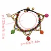 Boucles d'oreilles collier bohème Style ethnique mode charme bijoux ensembles africain Tribal coloré résine perle longue gland tour de cou cheville 243t