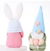 Easter Bunny Gnome Egg Decoration Handmade Faceless Ornaments Doll Rabbit Plush Toys Holiday Home Party Kids Gifts W2