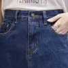 Zoki coreano donne allentate denim gonna midi estate A-line blu jeans femminili vintage casual harajuku gonna di cotone plus size 5XL 210309