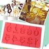 0-9 números forma moldes de silicone 3d feitos à mão de chocolate molde de cozimento para decoração de bolo e festa