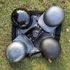 Motorhelmen Helm Retro Half-helm Full Face Baseball Cap Accessoires D S Cocktail Half Zwart Skid Deksel