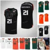 Nik1 NCAA College Miami Hurricanes Basketball Jersey 4 Keith Stone 5 Harlond Beverly 10 Dominic Proctor 11 Anthony Walker Custom Stitched