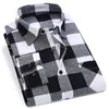 Men Flannel Plaid Shirt Cotton Spring Autumn Casual Long Sleeve Shirt Soft Comfort Slim Fit Styles Brand Man Plus Size