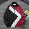 Mode Mannen Bomber Windbreaker Jas Lente Herfst Heren Casual Hooded Sport Buiten Running Fitness Patchwork Coat 210811