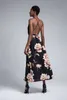 Women dress sexy summer vestidos de verano v-neck floral print chiffon women maxi 3351 50 210527