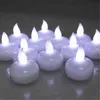 Cool White Not Flimer Floating Candles 12 Pieces, Water Resistant Candele, Special Velas Decorativa, Mini LED Battery Candles