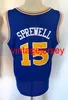 Vente en gros # 4 Chiris Webber # 17 Chris Mullin # 15 Latrell Sprewell # 10 Maillot de basket-ball Tim Hardaway Maillot en maille cousu