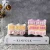 BT0068 Custom DIY Golf Vorm Letter Creative Soap Mold Unieke Rechthoek Vulgar Taal Word Candle Silicone Mold