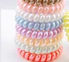 New Women Scrunchy Girl Hair Coil Rubber Hair Bands Ties Rope Ring Ponytail Holders Telephone Wire Cord Gum Hair Tie Bracelet4623113