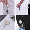 Desk Tillbehör Diamant Badge Keychain Pendant Party Favor Retractable Pull ID Badges Holder med Clip