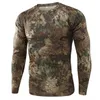 T-shirt mimetiche estive ad asciugatura rapida T-shirt militari traspiranti a maniche lunghe Caccia all'aperto Escursionismo Camicie da arrampicata 220309