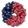 Decorative Flowers & Wreaths Fourth Of July Wreath Rustic Memorial Day Patriotic USA For Front Door Window Decoration