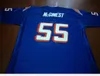 Custom Sällsynt blå vit #55 Willie McGinest Game Worn RETRO College Jersey 1990 Med Lagstorlek S-5XL eller anpassad valfritt namn eller nummer tröja