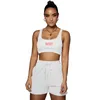 2XL Dames Zomer Trainingspakken Sexy Tweedelige Sets Effen Kleur Sweatsuits Sport Jogger Suit Mouwloze Tank Top + Shorts Casual Outfits 5185