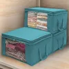 Non woven dustproof bag folding storage Boxes wardrobe clothing box organizing bags With window RRE12884