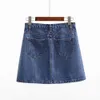 Jocoo Jolee Summer Denim Mini Skirt Women Korean High Waist A-Line Skirt Causal Plus Size Harajuku Short Jean Skirts Minimalist 210619